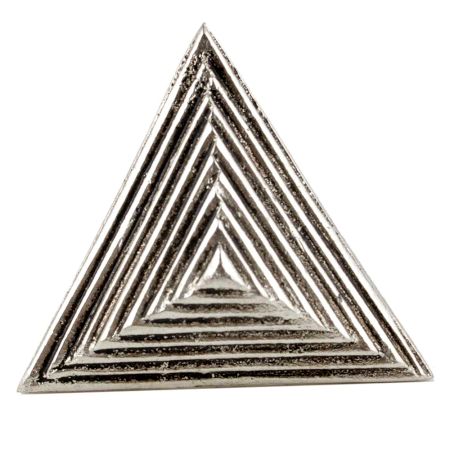 Triangular Pyramid Antique Silver Aluminium Cabinet Knob